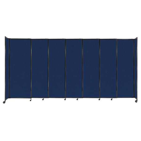 Versare StraightWall Sliding Portable Partition 15'6" x 7'6" Navy Blue Fabric 1490703 - main